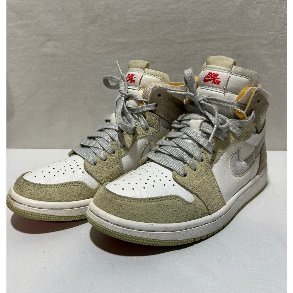Nike Sneakers Women Size 6 Olive Aura Air Jordan 1 High Zoom Comfort
